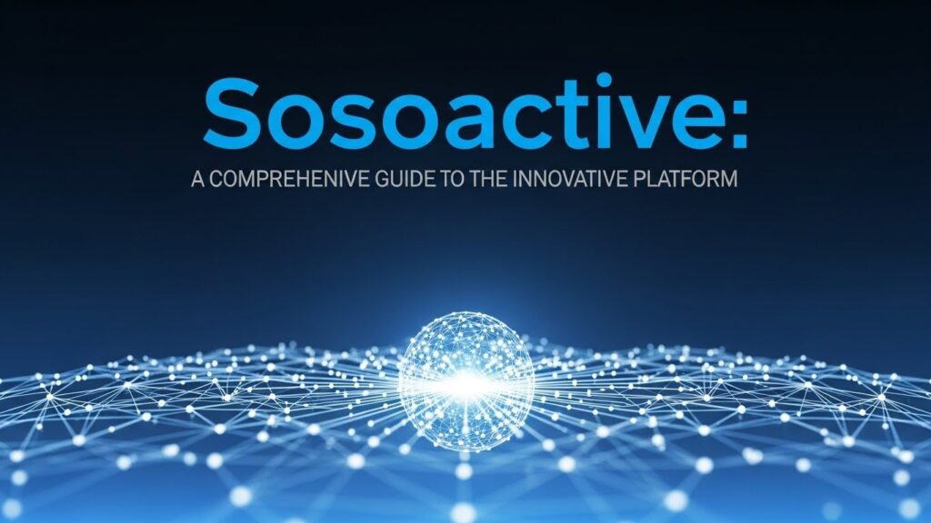 Sosoactive: A Comprehensive Guide to the Innovative Platform